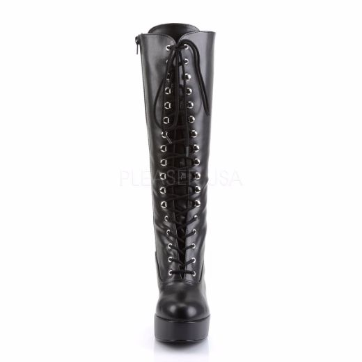 Product image of Funtasma Exotica-2020 Black Pu, 4 inch (10.2 cm) Heel, 1 1/2 inch (3.8 cm) Platform Knee High Boot