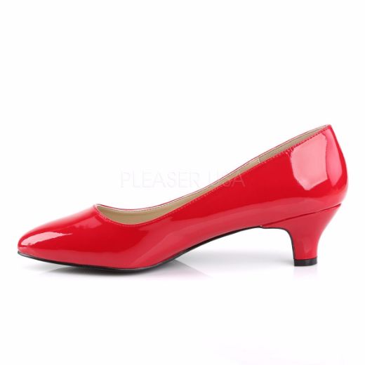 Product image of Pleaser Pink Label Fab-420 Red Patent, 2 inch (5.1 cm) Heel Court Pump Shoes