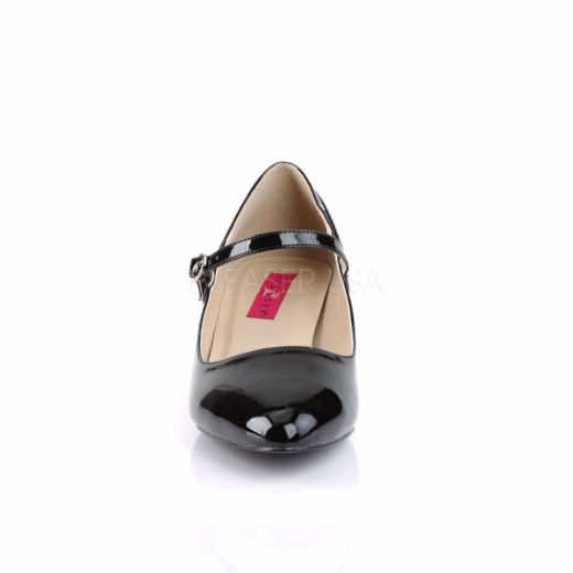 Product image of Pleaser Pink Label Fab-425 Black Patent, 2 inch (5.1 cm) Heel Court Pump Shoes