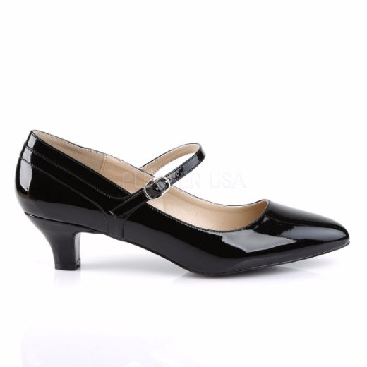 Product image of Pleaser Pink Label Fab-425 Black Patent, 2 inch (5.1 cm) Heel Court Pump Shoes