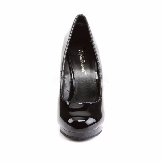 Product image of Fabulicious Flair-480 Black/Black, 4 1/2 inch (11.4 cm) Heel, 1/2 inch (1.3 cm) Platform Court Pump Shoes