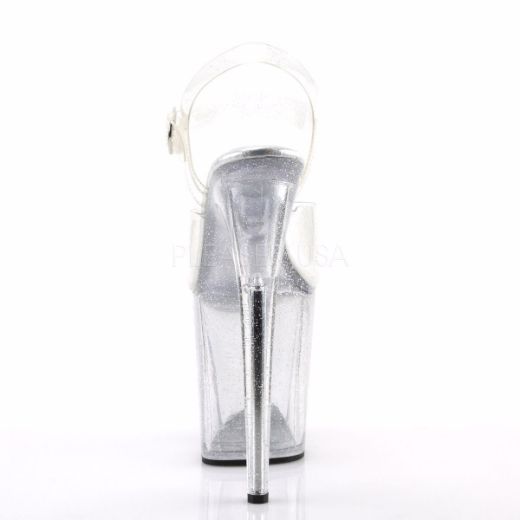 Product image of Pleaser Flamingo-808Mmg Clear/Clear, 8 inch (20.3 cm) Heel, 4 inch (10.2 cm) Platform Sandal Shoes