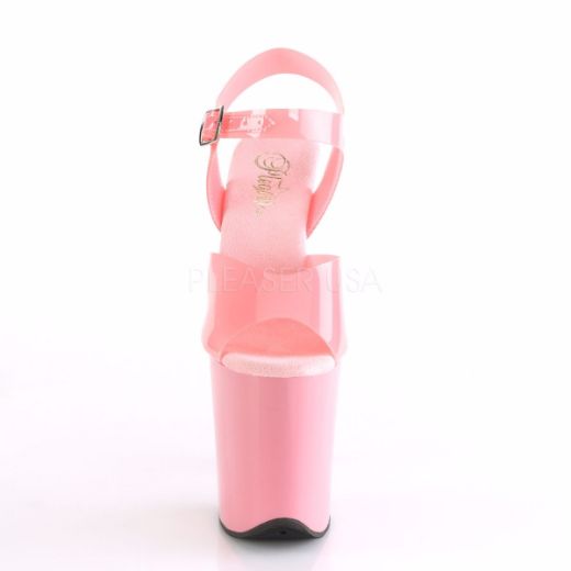 Product image of Pleaser Flamingo-808N Baby Pink (Jelly-Like) Tpu/Baby Pink, 8 inch (20.3 cm) Heel, 4 inch (10.2 cm) Platform Sandal Shoes