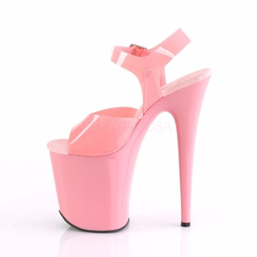 Product image of Pleaser Flamingo-808N Baby Pink (Jelly-Like) Tpu/Baby Pink, 8 inch (20.3 cm) Heel, 4 inch (10.2 cm) Platform Sandal Shoes
