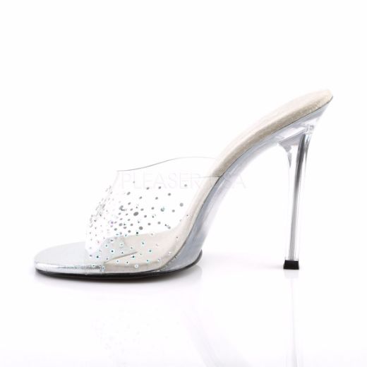 Product image of Fabulicious Gala-01Sd Clear/Clear, 4 1/2 inch (11.4 cm) Heel Slide Mule Shoes