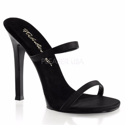 Product image of Fabulicious Gala-02 Black Satin, 4 1/2 inch (11.4 cm) Heel Sandal Shoes