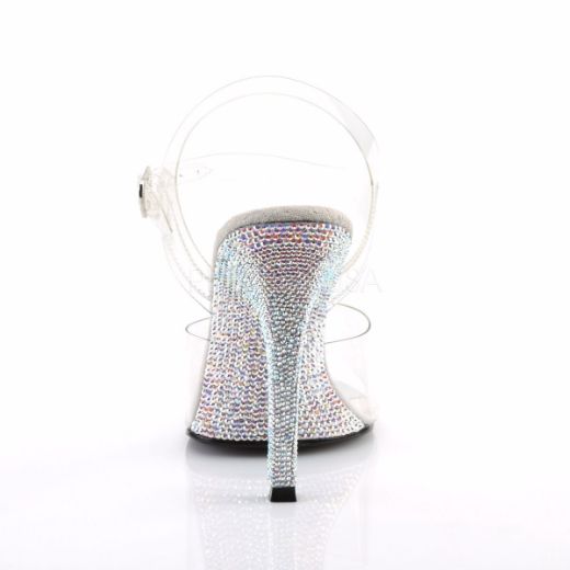 Product image of Fabulicious Gala-08Dm Clear/Silver Multi Rhinestone, 4 1/2 inch (11.4 cm) Heel Sandal Shoes
