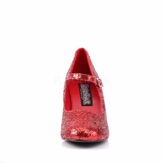 Product image of Funtasma Glinda-50G Red Glitter, 3 inch (7.6 cm) Heel Court Pump Shoes