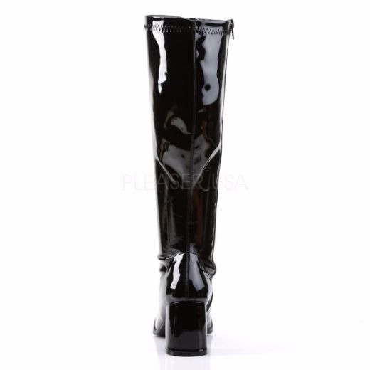 Product image of Funtasma Gogo-300Wc Black Stretch Patent, 3 inch (7.6 cm) Heel Knee High Boot
