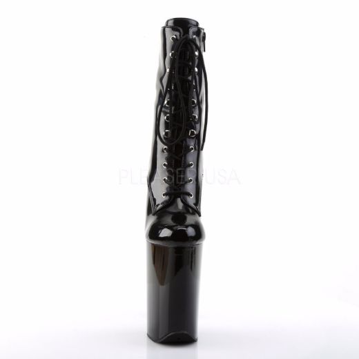 Product image of Pleaser Infinity-1020 Black/Black, 9 inch (22.9 cm) Heel, 5 1/4 inch (13.3 cm) Platform Ankle Boot