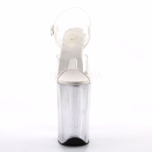 Product image of Pleaser Infinity-908Mg Clear/Clear, 9 inch (22.9 cm) Heel, 5 1/4 inch (13.3 cm) Platform Sandal Shoes
