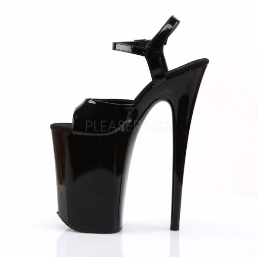 Product image of Pleaser Infinity-909 Black/Black, 9 inch (22.9 cm) Heel, 5 1/4 inch (13.3 cm) Platform Sandal Shoes