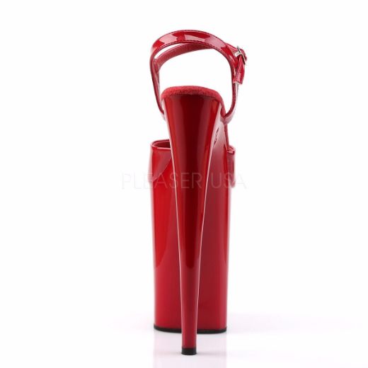 Product image of Pleaser Infinity-909 Red/Red, 9 inch (22.9 cm) Heel, 5 1/4 inch (13.3 cm) Platform Sandal Shoes