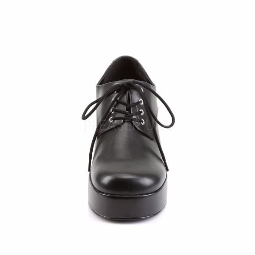 Product image of Funtasma Jazz-02 Black Pu, 3 1/2 inch (8.9 cm) Heel, 1 1/2 inch (3.8 cm) Platform Court Pump Shoes