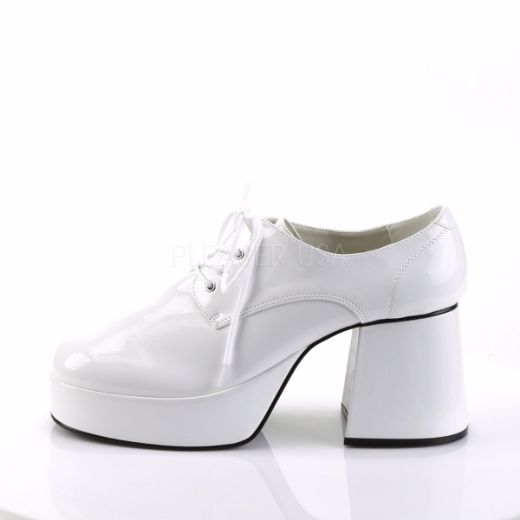 Product image of Funtasma Jazz-02 White Patent, 3 1/2 inch (8.9 cm) Heel, 1 1/2 inch (3.8 cm) Platform Court Pump Shoes