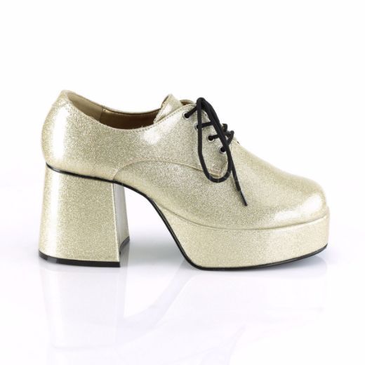 Product image of Funtasma Jazz-02G Pearlized Silver Glitter, 3 1/2 inch (8.9 cm) Heel, 1 1/2 inch (3.8 cm) Platform Court Pump Shoes