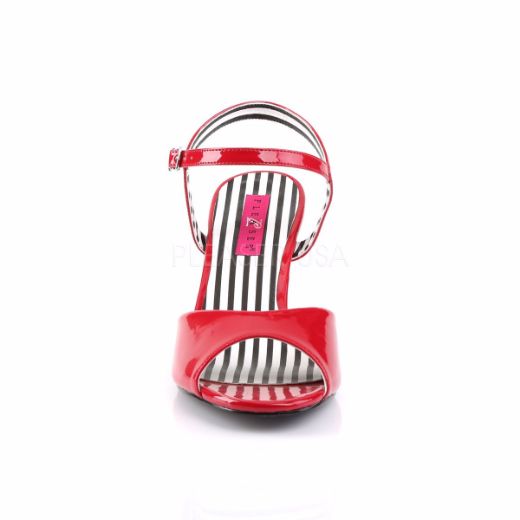 Product image of Pleaser Pink Label Jenna-09 Red Patent, 3 inch (7.6 cm) Heel Sandal Shoes