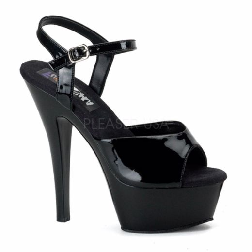Product image of Funtasma Juliet-209 Black Patent, 6 inch (15.2 cm) Heel, 1 3/4 inch (4.4 cm) Platform Sandal Shoes