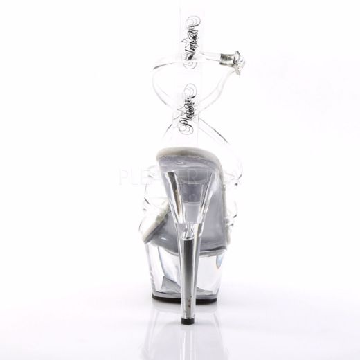 Product image of Pleaser Kiss-206 Clear/Clear, 6 inch (15.2 cm) Heel, 1 3/4 inch (4.4 cm) Platform Sandal Shoes