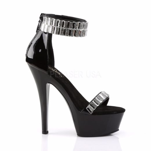 Product image of Pleaser Kiss-269Rs Black/Black, 6 inch (15.2 cm) Heel, 1 3/4 inch (4.4 cm) Platform Sandal Shoes