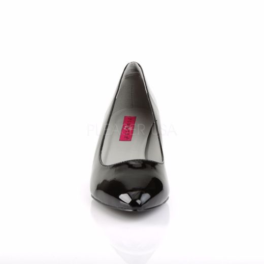 Product image of Pleaser Pink Label Kitten-01 Black Patent, 2 1/2 inch (6.4 cm) Heel Court Pump Shoes