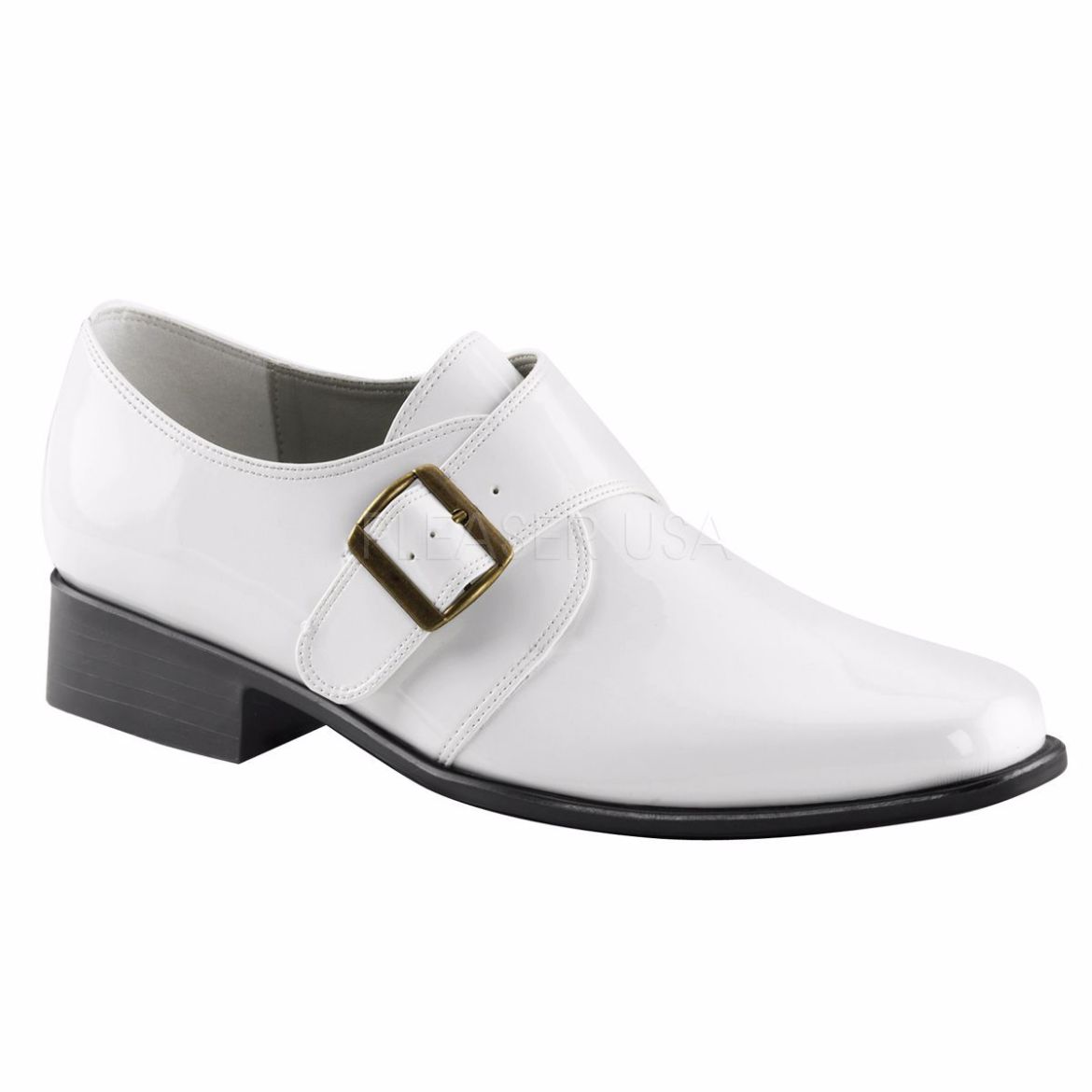 Product image of Funtasma Loafer-12 White Pu, 1 1/2 inch (3.8 cm) Heel Court Pump Shoes