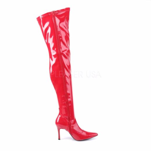 Product image of Funtasma Lust-3000 Red Stretch Patent, 3 3/4 inch (9.5 cm) Heel Knee High Boot