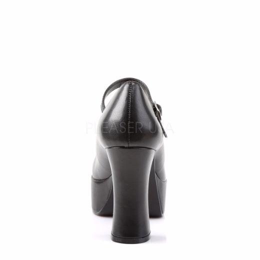 Product image of Funtasma Maryjane-50 Black Pu, 4 inch (10.2 cm) Heel, 1 1/2 inch (3.8 cm) Platform Court Pump Shoes