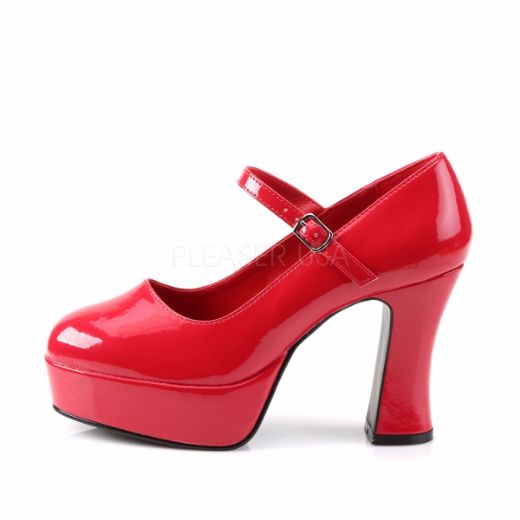 Product image of Funtasma Maryjane-50 Red Patent, 4 inch (10.2 cm) Heel, 1 1/2 inch (3.8 cm) Platform Court Pump Shoes