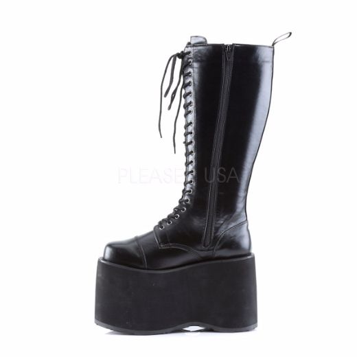 Product image of Demonia Mega-602 Black Pu, 5 3/4 inch Platform Knee High Boot