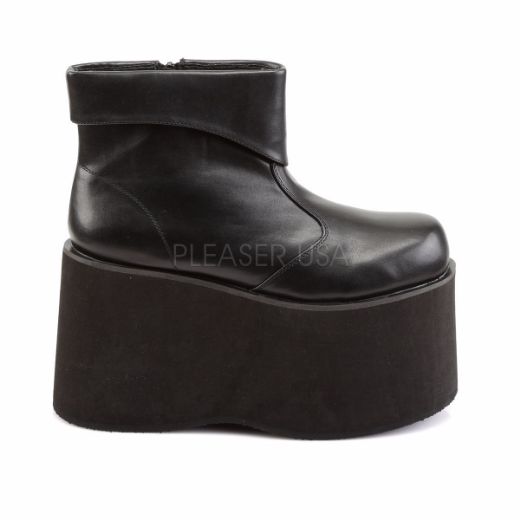 Product image of Funtasma Monster-02 Black Pu, 5 inch Platform Ankle Boot