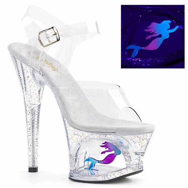 2 inch clear heels
