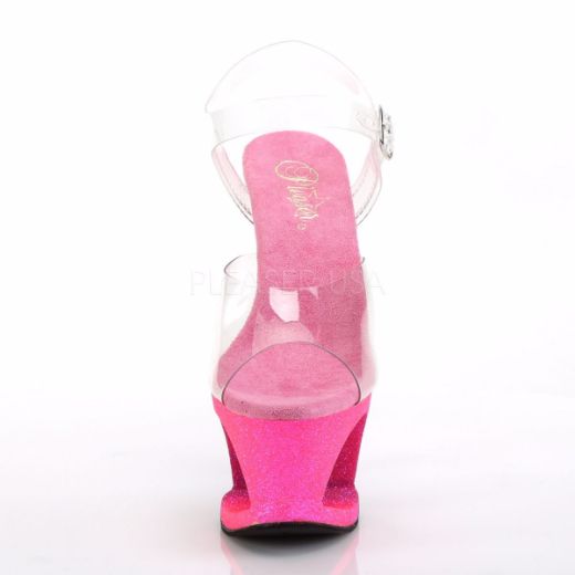 Product image of Pleaser Moon-708Ombre Clear/Pink-Lavender Ombre, 7 inch (17.8 cm) Heel, 2 3/4 inch (7 cm) Platform Sandal Shoes