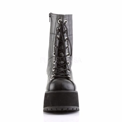 Product image of Demonia Ranger-301 Black Vegan Leather, 3 3/4 inch (9.5 cm) Heel Knee High Boot