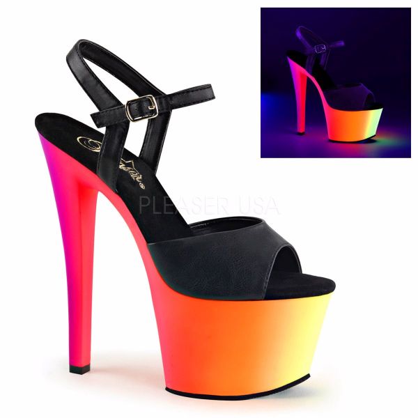 black rainbow platform shoes