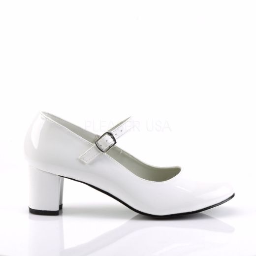 Product image of Funtasma Schoolgirl-50 White Patent, 2 inch (5.1 cm) Heel Court Pump Shoes
