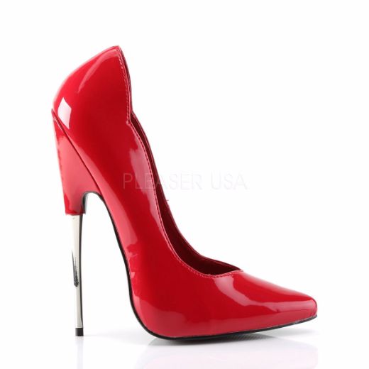 Product image of Devious Scream-01 Red Patent, 6 inch (15.2 cm) Heel Court Pump Shoes