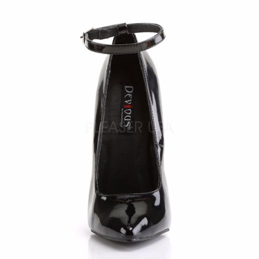 Product image of Devious Scream-12 Black Patent, 6 inch (15.2 cm) Heel Court Pump Shoes