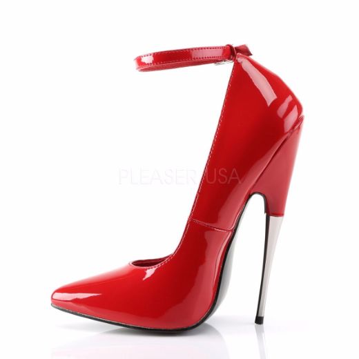 Product image of Devious Scream-12 Red Patent, 6 inch (15.2 cm) Heel Court Pump Shoes