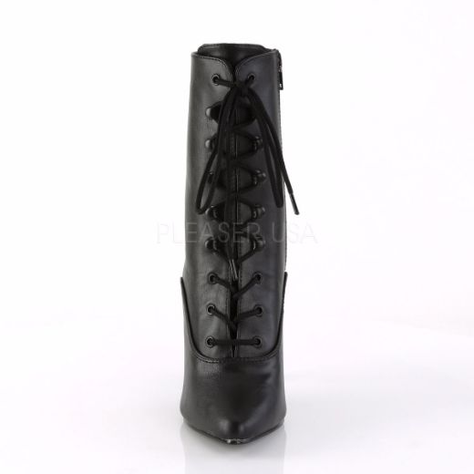 Product image of Pleaser Seduce-1020 Black Faux Leather, 5 inch (12.7 cm) Heel Ankle Boot