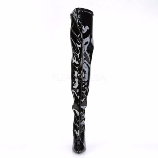 Product image of Pleaser Seduce-3000 Black Stretch Patent, 5 inch (12.7 cm) Heel Thigh High Boot