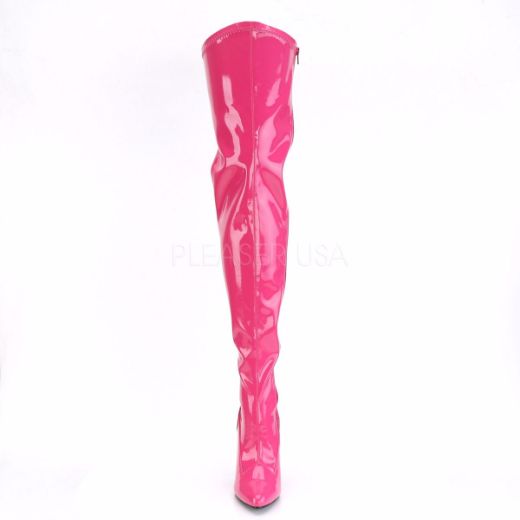 Product image of Pleaser Seduce-3000 Hot Pink Stretch Patent, 5 inch (12.7 cm) Heel Thigh High Boot
