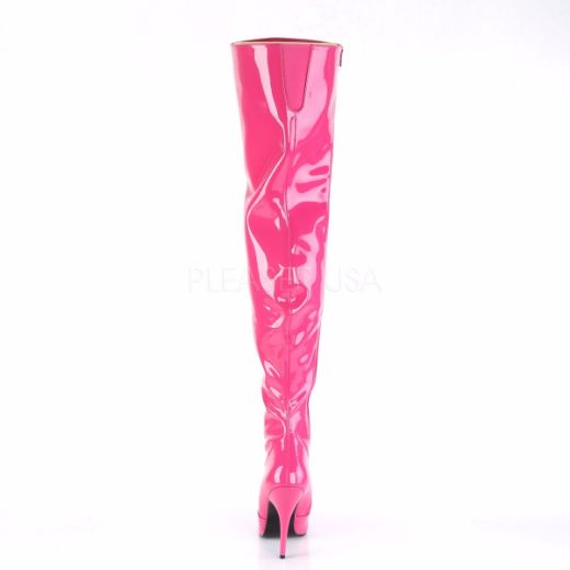 Product image of Pleaser Seduce-3010 Hot Pink Patent, 5 inch (12.7 cm) Heel Thigh High Boot