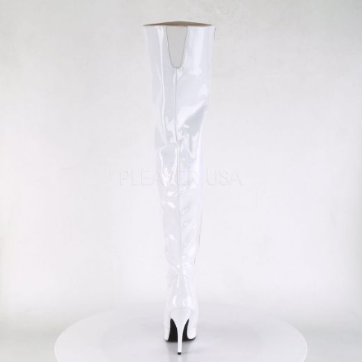 Product image of Pleaser Seduce-3010 White Patent, 5 inch (12.7 cm) Heel Thigh High Boot