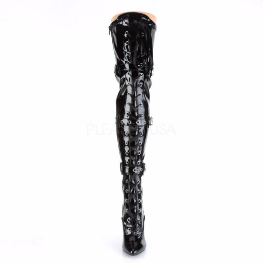 Product image of Pleaser Seduce-3028 Black Stretch Patent, 5 inch (12.7 cm) Heel Thigh High Boot