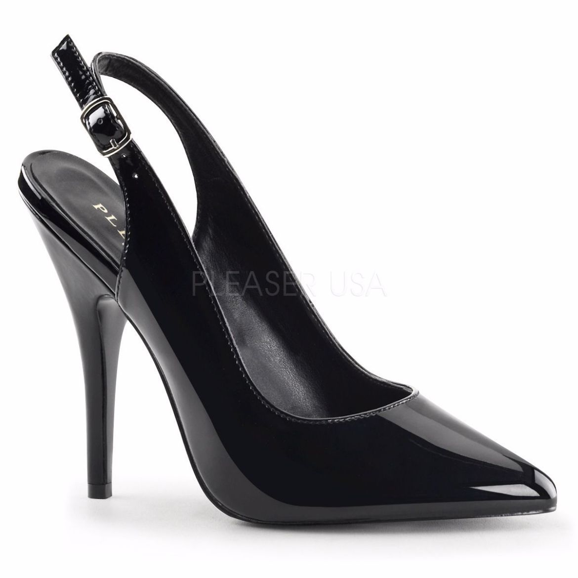 Product image of Pleaser Seduce-317 Black Patent, 5 inch (12.7 cm) Heel Court Pump Shoes