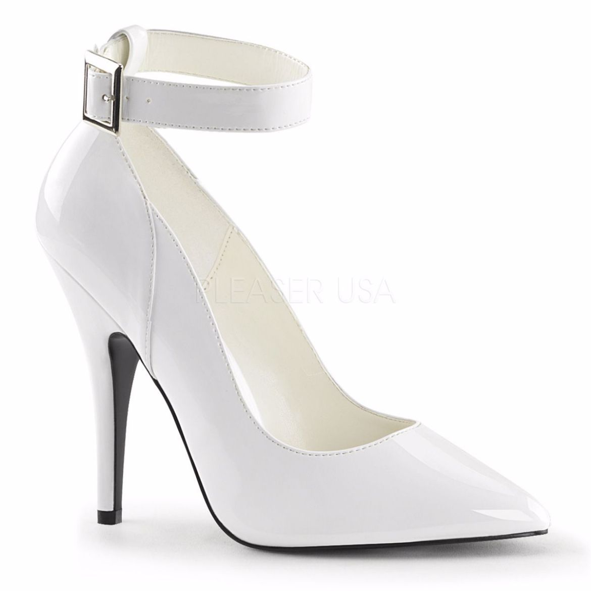 Product image of Pleaser Seduce-431 White Patent, 5 inch (12.7 cm) Heel Court Pump Shoes