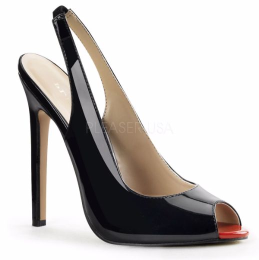 Product image of Pleaser Sexy-08 Black Patent, 5 inch (12.7 cm) Heel Court Pump Shoes