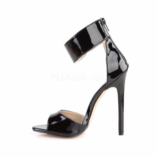 Product image of Pleaser Sexy-19 Black Patent, 5 inch (12.7 cm) Heel Sandal Shoes