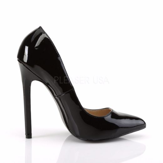 Product image of Pleaser Sexy-20 Black Patent, 5 inch (12.7 cm) Heel Court Pump Shoes